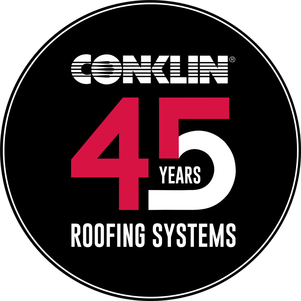 conklin roofing 45 year roofer logo WEB